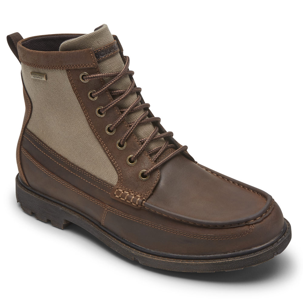 Rockport Singapore Mens Boots - Storm Surge High Moc Waterproof Brown - GV9340857